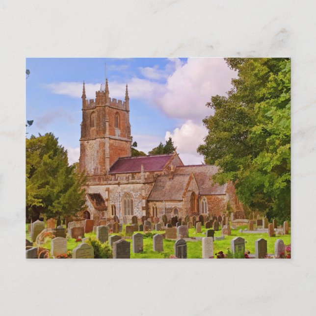 Postal Iglesia de Avebury (Anverso)