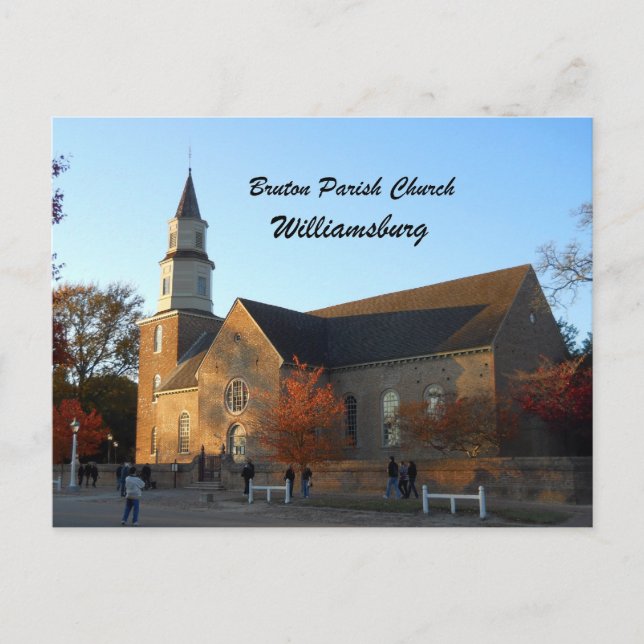 Postal Iglesia de Bruton Parish, Williamsburg (Anverso)