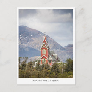 Postal Iglesia de Buksnes Lofoten Noruega