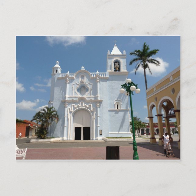 Postal Iglesia de Candelaria-Tlacotalpan, Veracruz (Anverso)