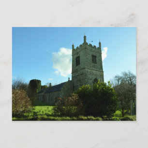 Postal Iglesia de Colán cerca del Cornwall England