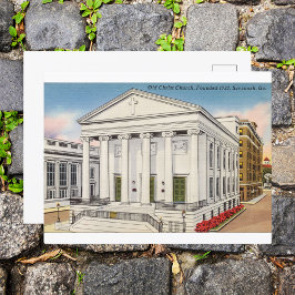 Postal Iglesia de Cristo Histórico Savannah GA retro