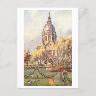 Postal Iglesia de Cristo Vintage Mainz Alemania
