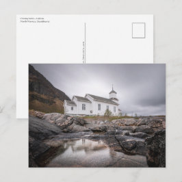 Postal Iglesia de Gimsoy Lofoten Noruega