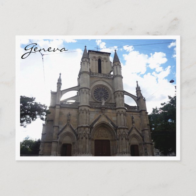 Postal iglesia de ginebra (Anverso)