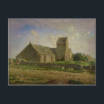 Postal Iglesia de Greville, c.1871-74<br><div class="desc">Iglesia de Greville,  c.1871-74 | por Jean-Francois Millet | Ubicación del arte: Musee d'Orsay,  París,  Francia | Artista francés | Número de colección de imágenes: XIR24920</div>