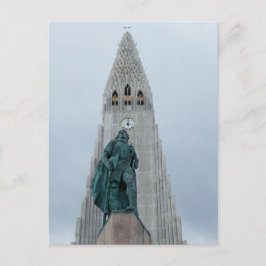 Postal Iglesia de Hallgrimfrikja, Reykjavik, Islandia.