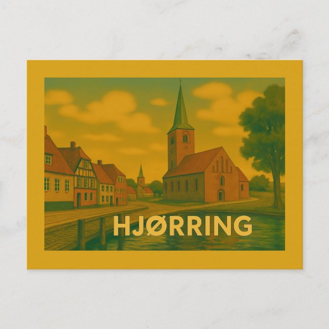 Postal Iglesia de Hjørring, Dinamarca (Anverso)