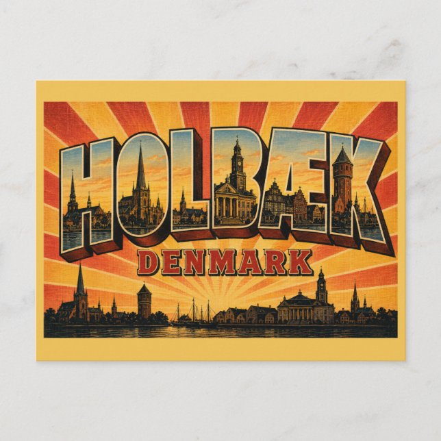 Postal Iglesia de Holbæk Dinamarca (Anverso)