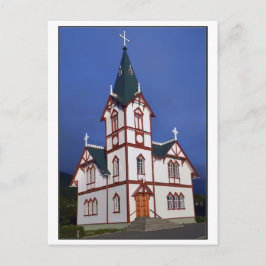 Postal Iglesia de Husavik Lutheran, Islandia.