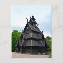 Postal Iglesia de la Escala Medieval de Noruega