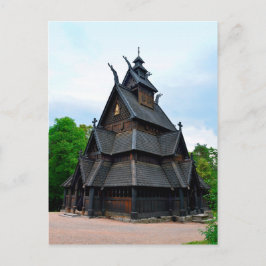 Postal Iglesia de la Escala Medieval de Noruega, Oslo, No