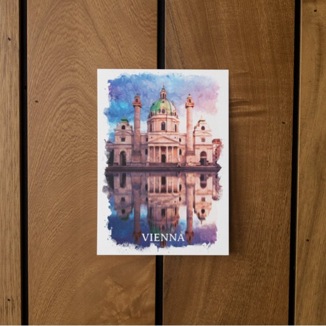 Postal Iglesia de la Iglesia de la Iglesia de la Iglesia  (vienna karlskirche austria vintage postcard)