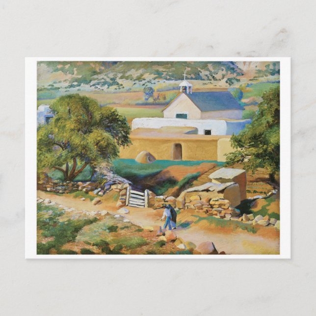 Postal Iglesia de la Misión de Kenneth Miller Adams (Anverso)