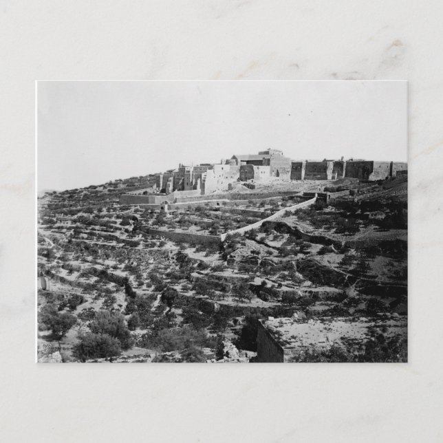 Postal Iglesia de la Natividad en Belén (Anverso)