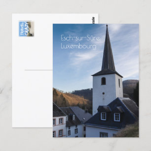 Postal Iglesia de la Natividad, Esch-sur-Sure, Luxemburgo