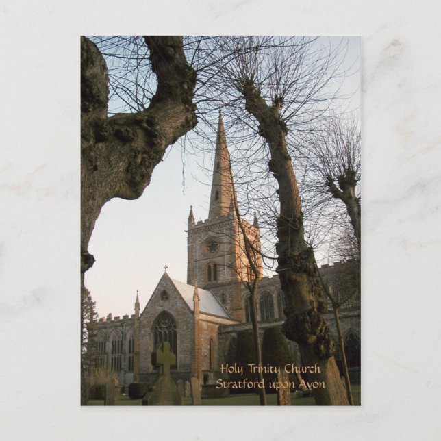 Postal Iglesia de la Santísima Trinidad, Stratford sobre  (Anverso)