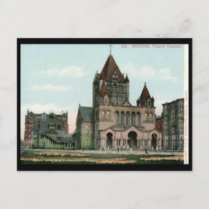 Postal Iglesia de la Trinidad, Boston 1906 Vintage