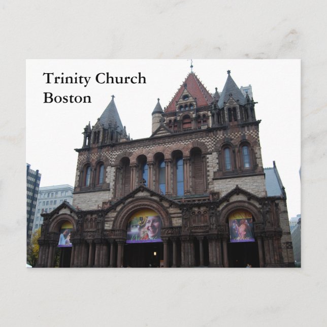 Postal Iglesia de la Trinidad de Boston (Anverso)