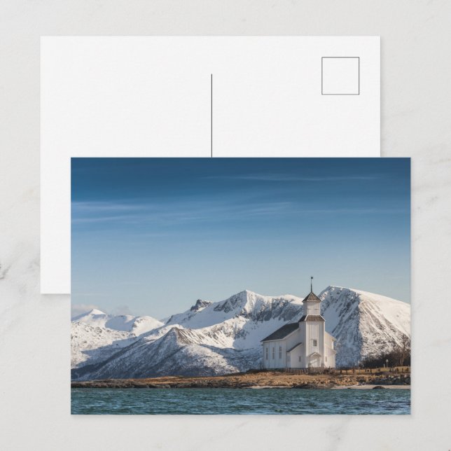 Postal Iglesia de las Islas Lofoten (Anverso / Reverso)