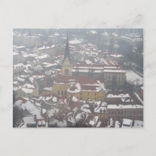 Postal iglesia de ljubljana en invierno