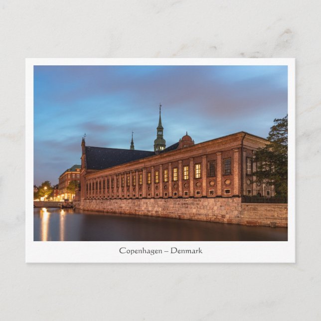 Postal Iglesia de los Holmens Copenhague Dinamarca (Anverso)