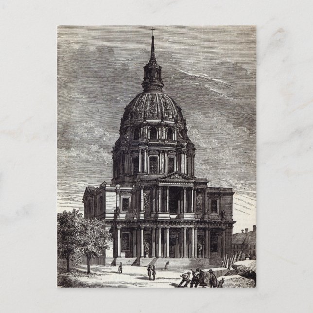 Postal Iglesia de los Inválidos, que contiene la Tumba de (Anverso)