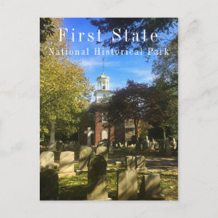 Postal Iglesia de los viejos suecos y cementerio, primer