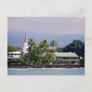 Postal Iglesia de Mokuaikaua, Palacio Hulihee, Kailua-Kon