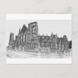 Postal Iglesia de monasterio de York en el ancho