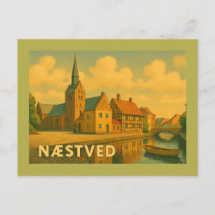Postal Iglesia de Næstved Dinamarca