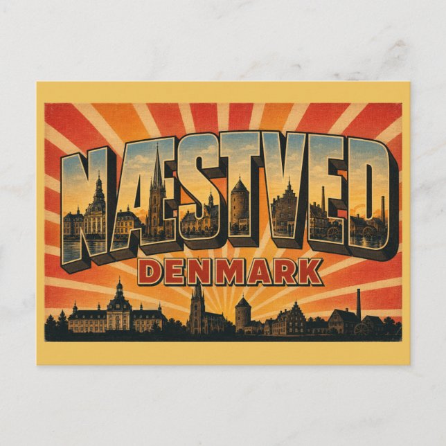 Postal Iglesia de Næstved Dinamarca (Anverso)
