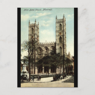 Postal Iglesia de Notre Dame, Montreal Vintage 1914