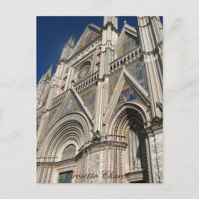Postal Iglesia de Orvietto, Sicilia (Italia) (Anverso)