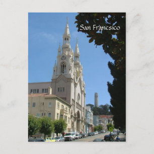 Postal Iglesia de Pedro y Pablo y la torre del Coit