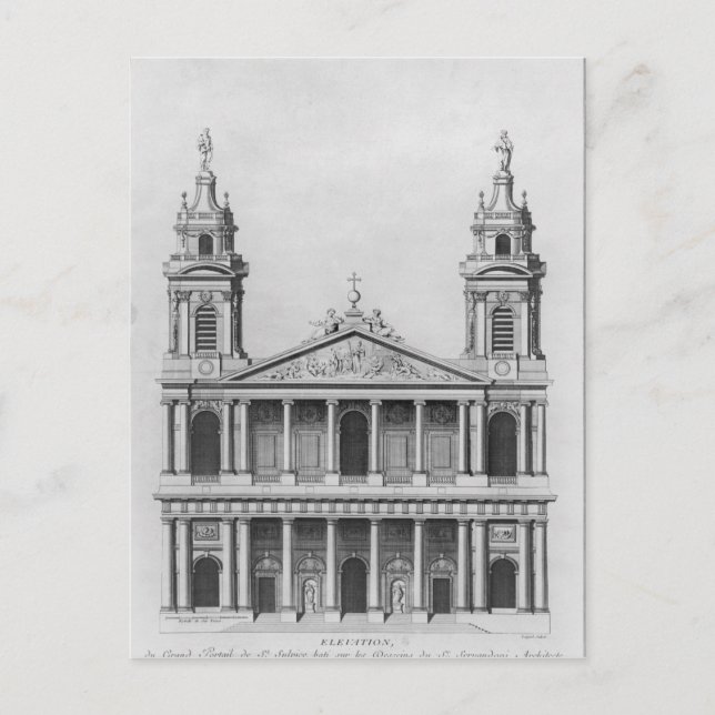 Postal Iglesia de Saint-Sulpice (Anverso)