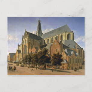 Postal Iglesia de San Bavo en Haarlem, 1666