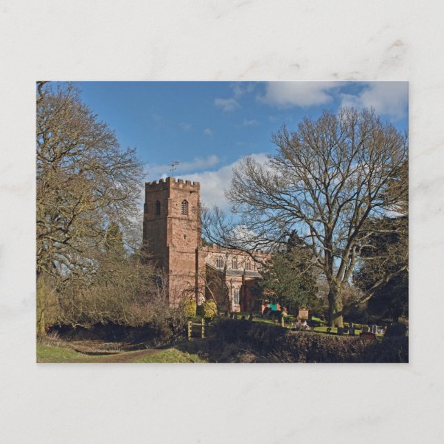 Postal Iglesia de San Botolfo, Rugby, Warwickshire (Anverso)