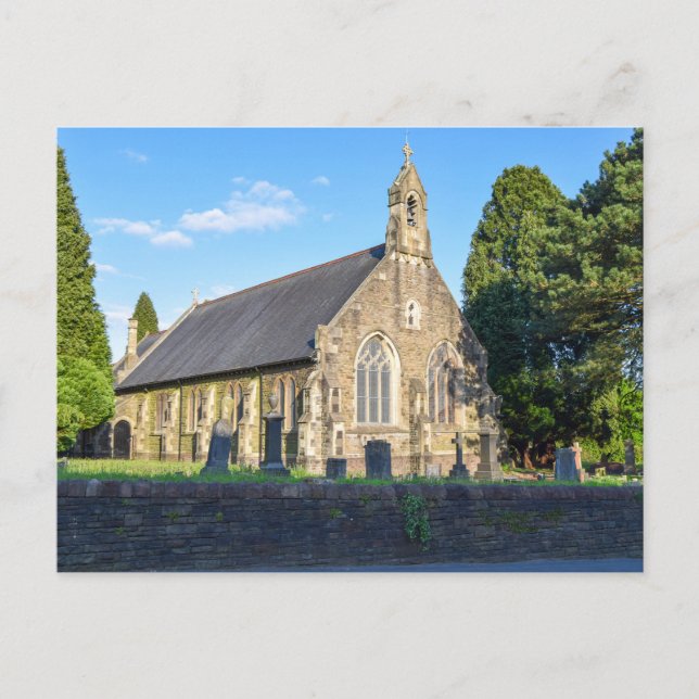 Postal Iglesia de San Juan Bautista, Rogerstone (Anverso)