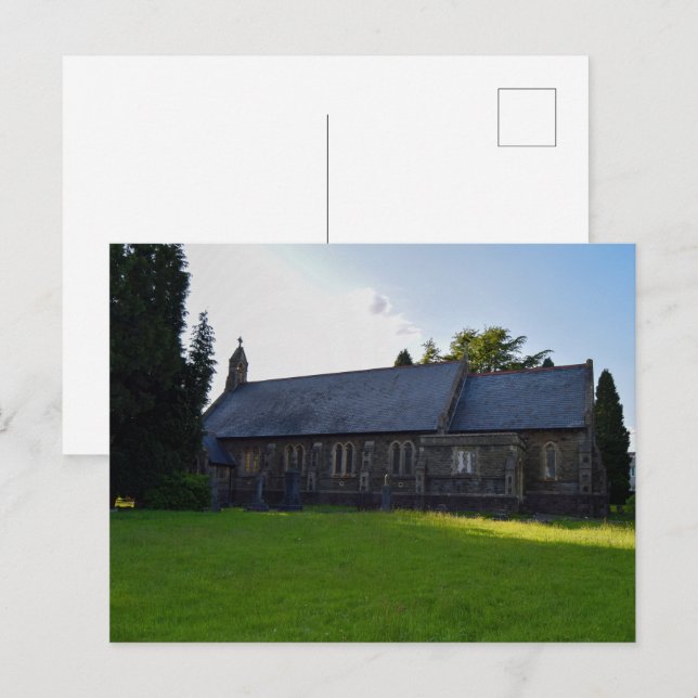 Postal Iglesia de San Juan Bautista, Rogerstone (Anverso / Reverso)
