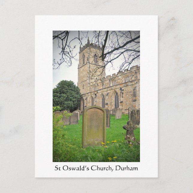 Postal Iglesia de San Oswald, Durham (Anverso)