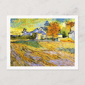 Postal Iglesia de San Pablo de Mausole, Vincent van Gogh
