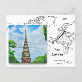 Postal Iglesia de San Pedro Riga Letonia