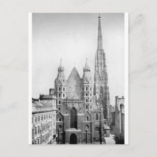 Postal Iglesia de San Stephens, Viena, alrededor de 1890