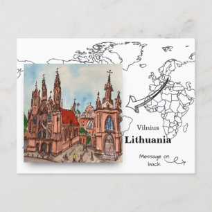 Postal Iglesia de Santa Ana, Vilna, Lituania