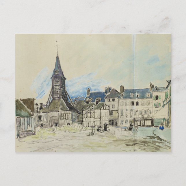 Postal Iglesia de Santa Catalina, Honfleur, 1864 (Anverso)