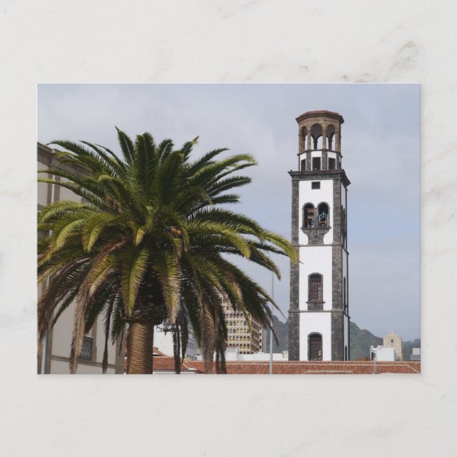 Postal Iglesia de Santa Cruz de Tenerife, Islas Canarias (Anverso)