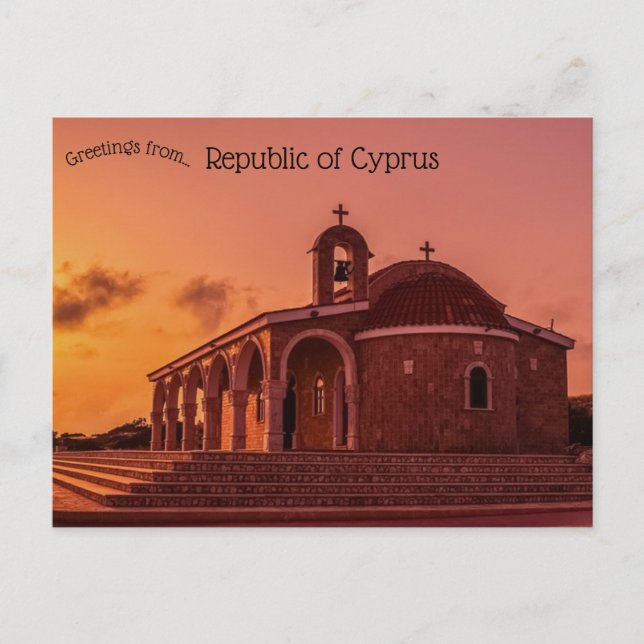 Postal Iglesia de Santa Epifanía Ayia Napa Chipre (Anverso)