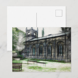 Postal Iglesia de Santa María, Luddenden