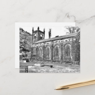 Postal Iglesia de Santa María, Luddenden